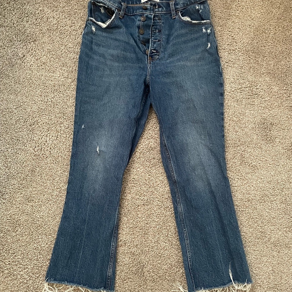 Abercrombie and Fitch ultra high rise kick flare jeans